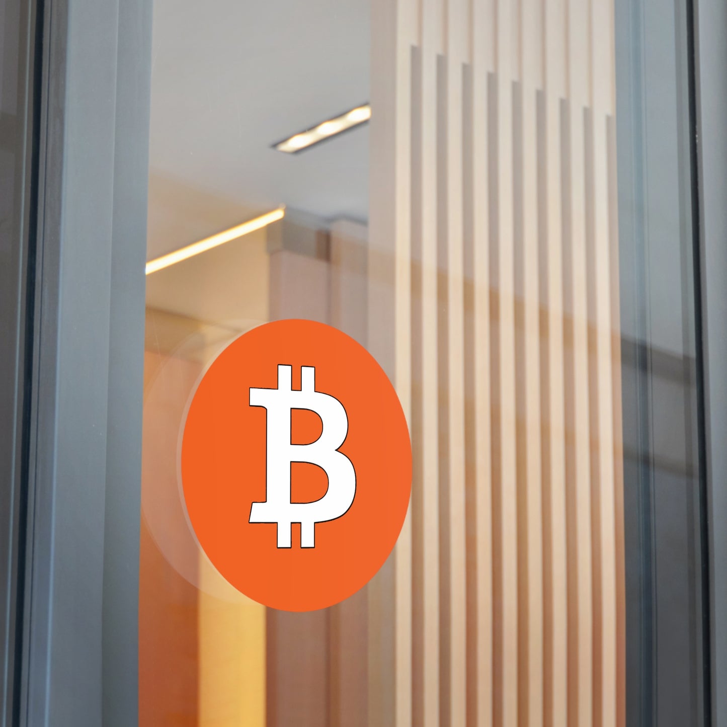Bitcoin Round Orange | Vinyl Stickers