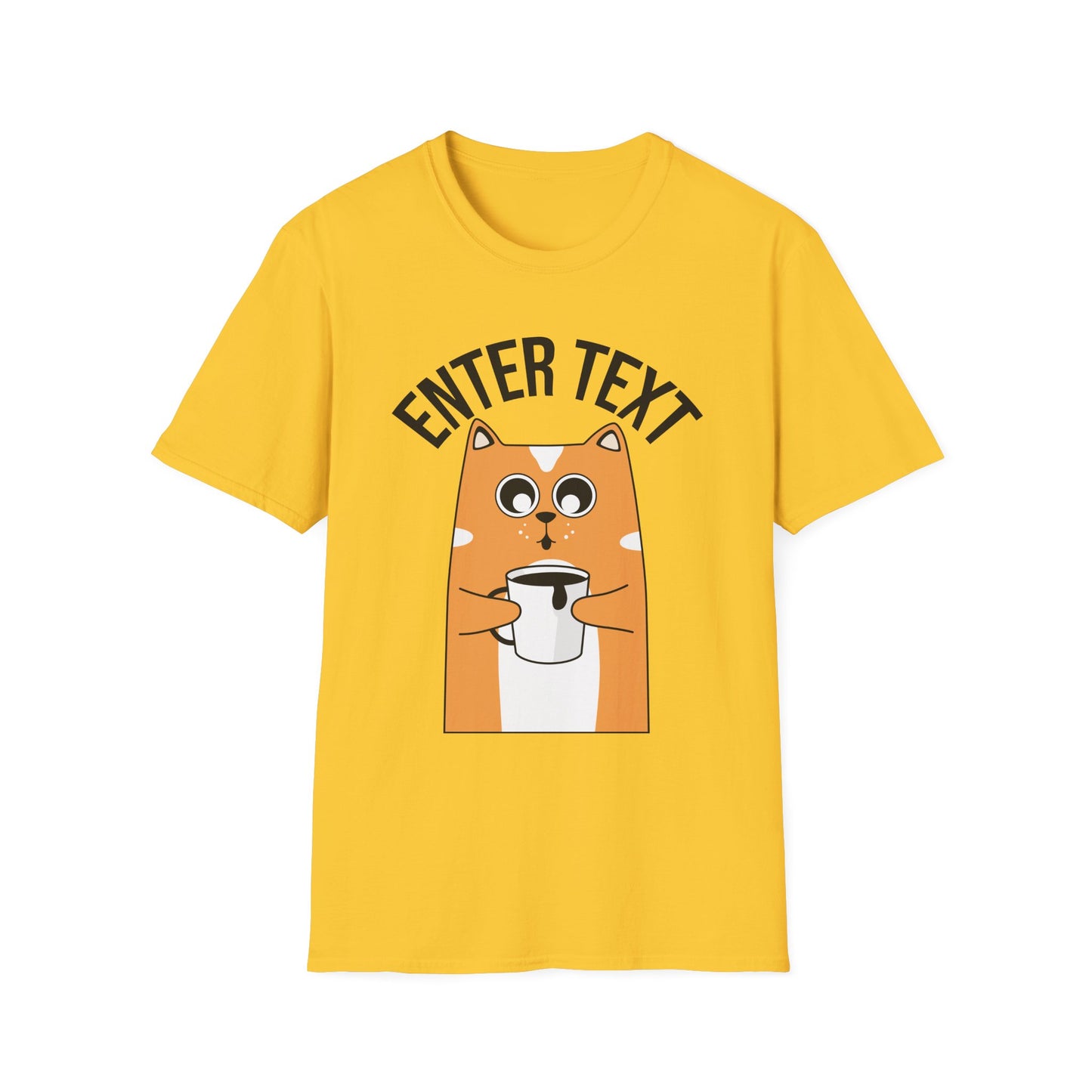 Custom Cat Coffee Design | Unisex Casual Tee