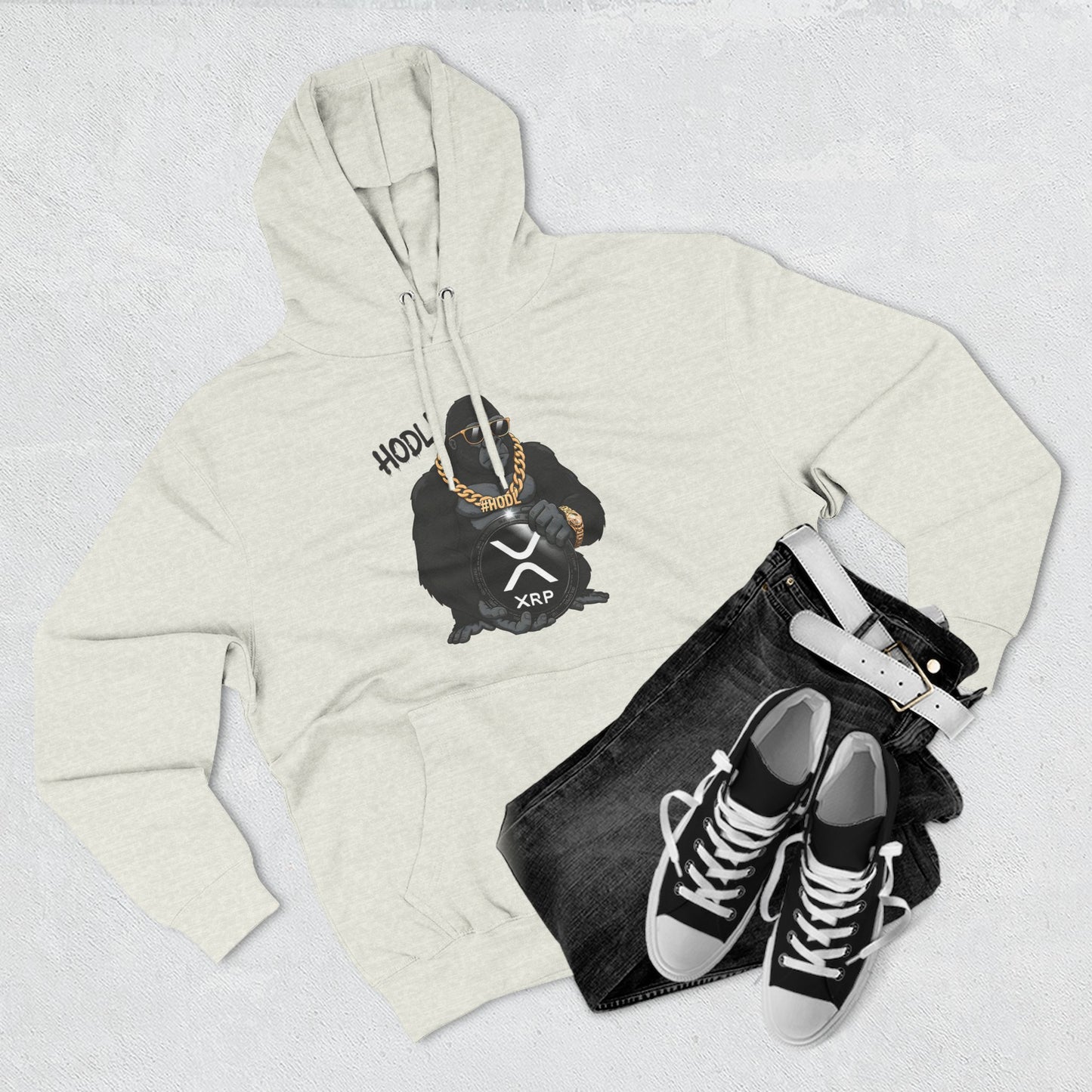 Hodl XRP Graphic Hoodie, Cryptocurrency Apparel, Funny Crypto Sweatshirt, Gifts for Crypto Enthusiasts, Stylish Fleece Hoodie