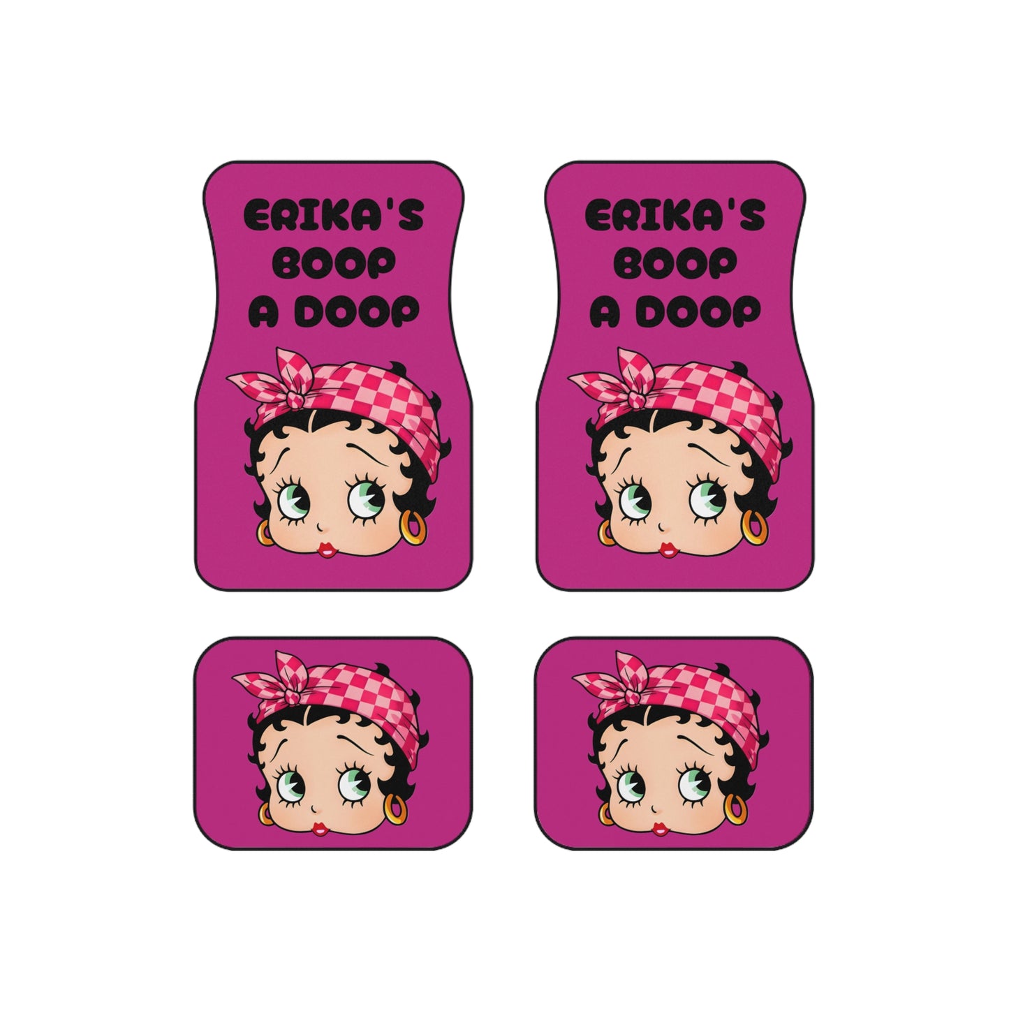 BETTY BOOP - Customizable Car Mats - Set of 4 Pink Decor