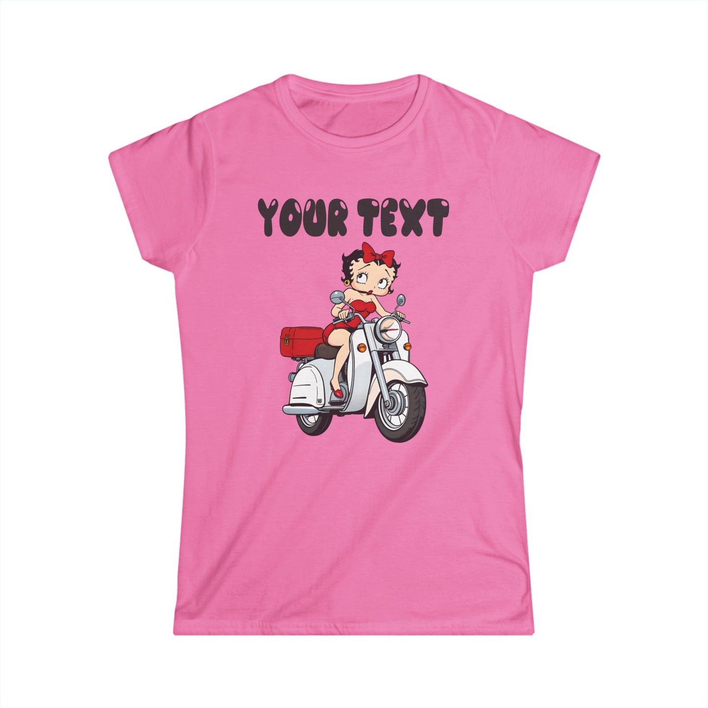Customizable Betty Boop Scooter | Women's Softstyle Tee