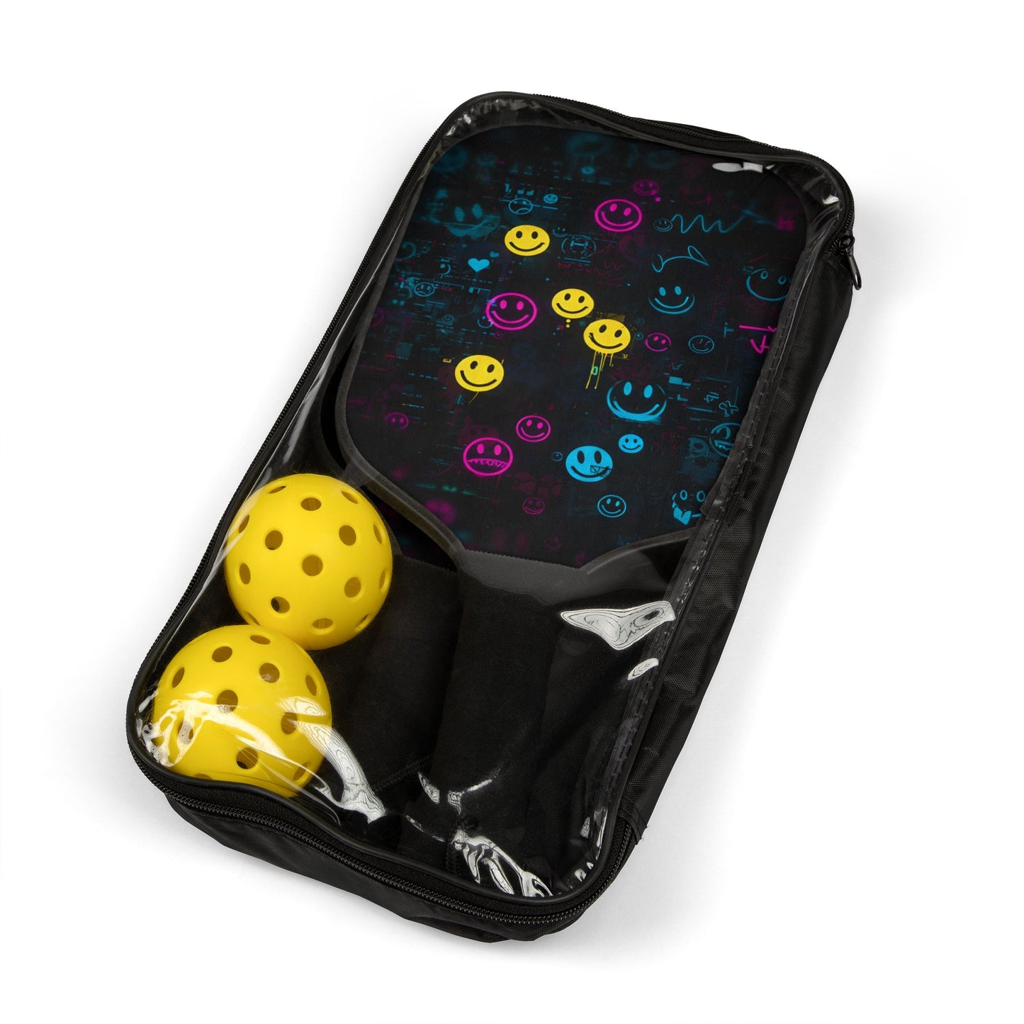 Cyberpunk Smileys | Pickleball Paddle Set