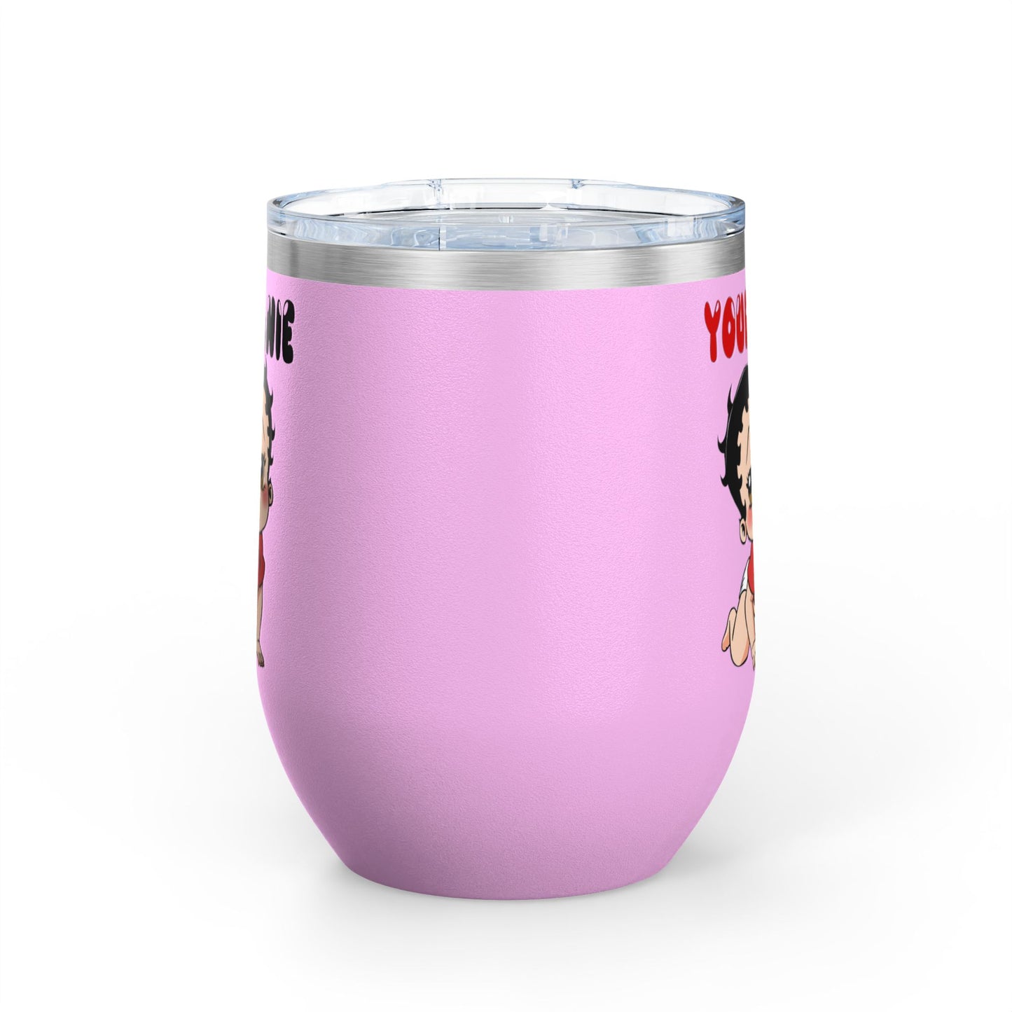 Personalized Baby Boop - Wine Tumbler - Custom Text 12oz