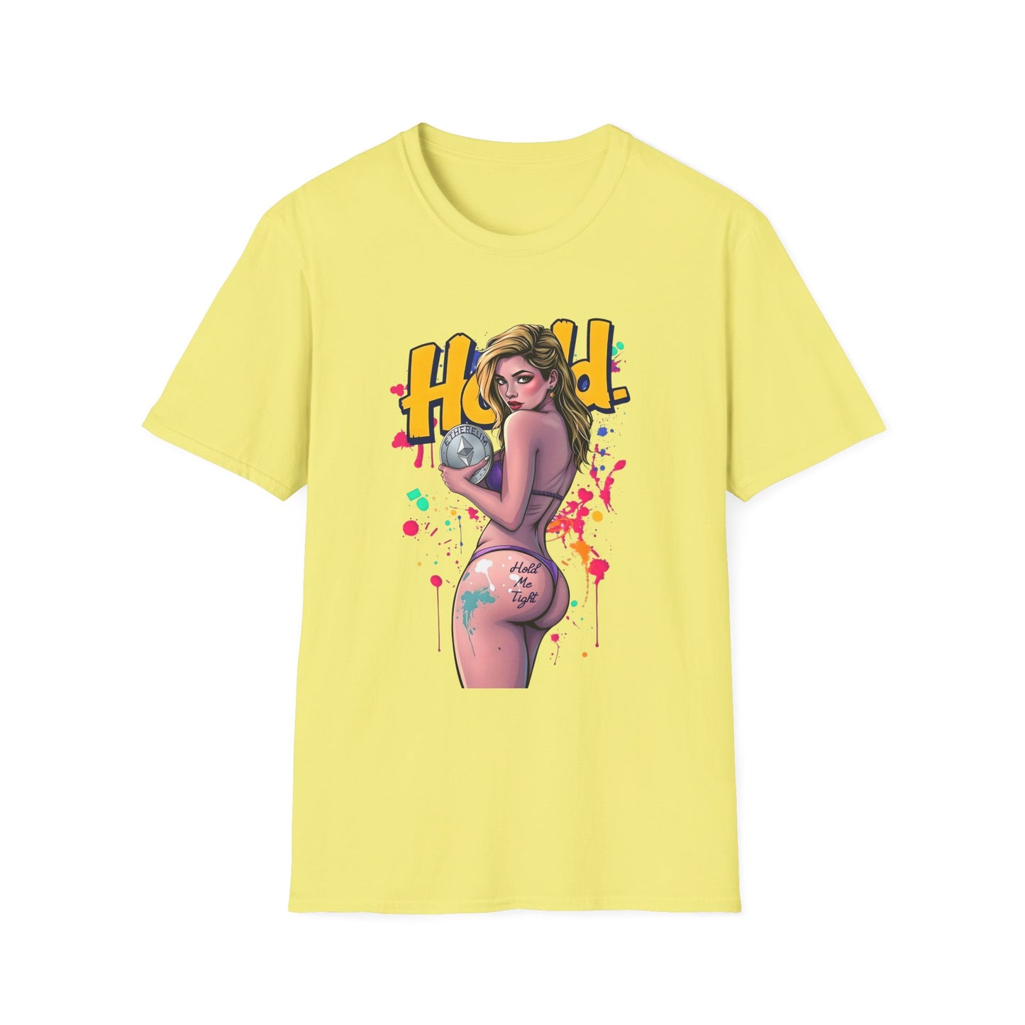 Ethereum Babe Hold Graphic Tee - Unisex Soft Style Tee