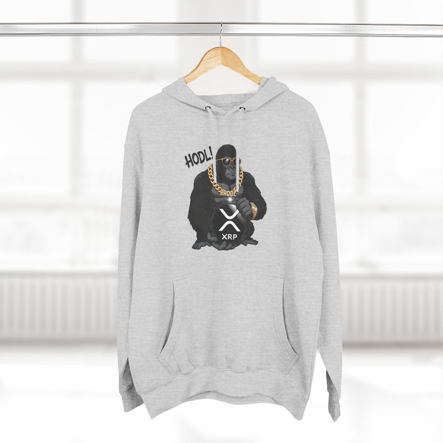 Hodl XRP Graphic Hoodie, Cryptocurrency Apparel, Funny Crypto Sweatshirt, Gifts for Crypto Enthusiasts, Stylish Fleece Hoodie