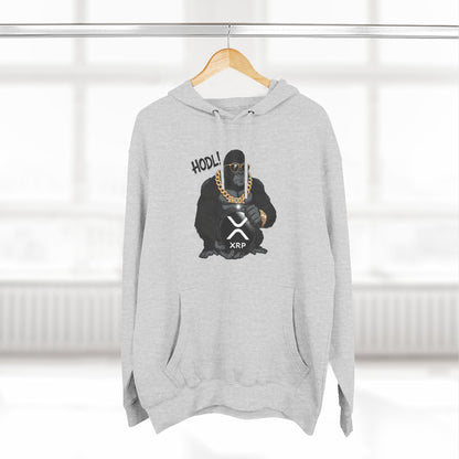 Hodl XRP Graphic Hoodie, Cryptocurrency Apparel, Funny Crypto Sweatshirt, Gifts for Crypto Enthusiasts, Stylish Fleece Hoodie
