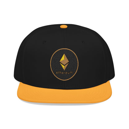 Ethereum Snapback Hat - Red Embroidered Cap for Crypto Enthusiasts