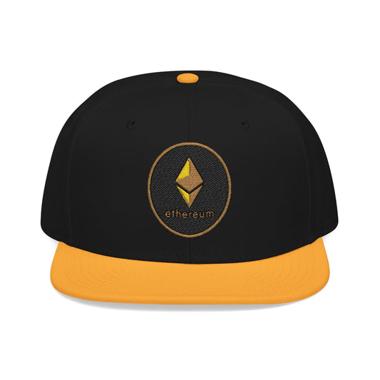 Ethereum Snapback Hat - Red Embroidered Cap for Crypto Enthusiasts