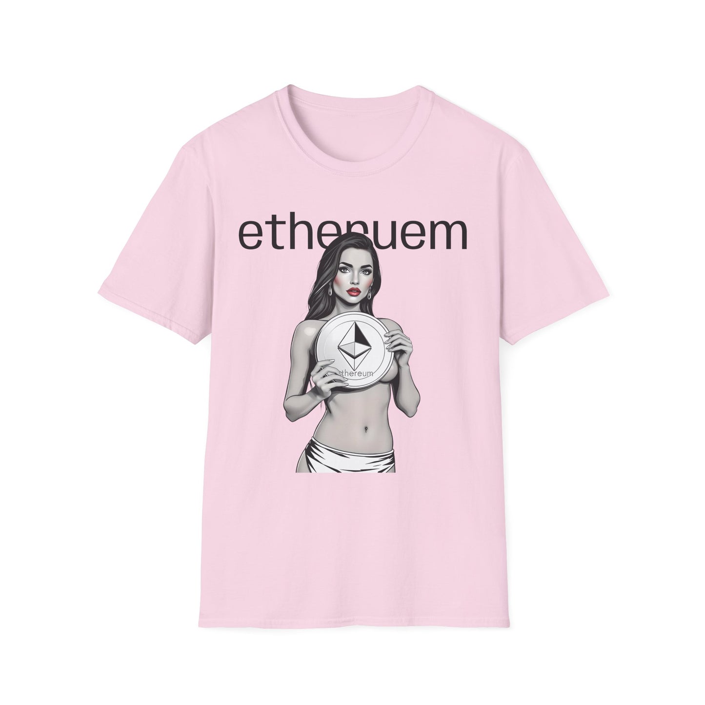 Ethereum Graphic Unisex Softstyle T-Shirt - Trendy Crypto Apparel
