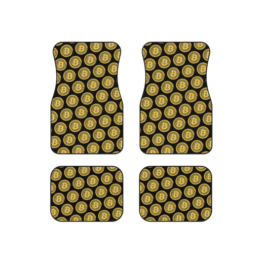 Bitcoin Car Mats Set A - Stylish Floor Mats for Crypto Enthusiasts