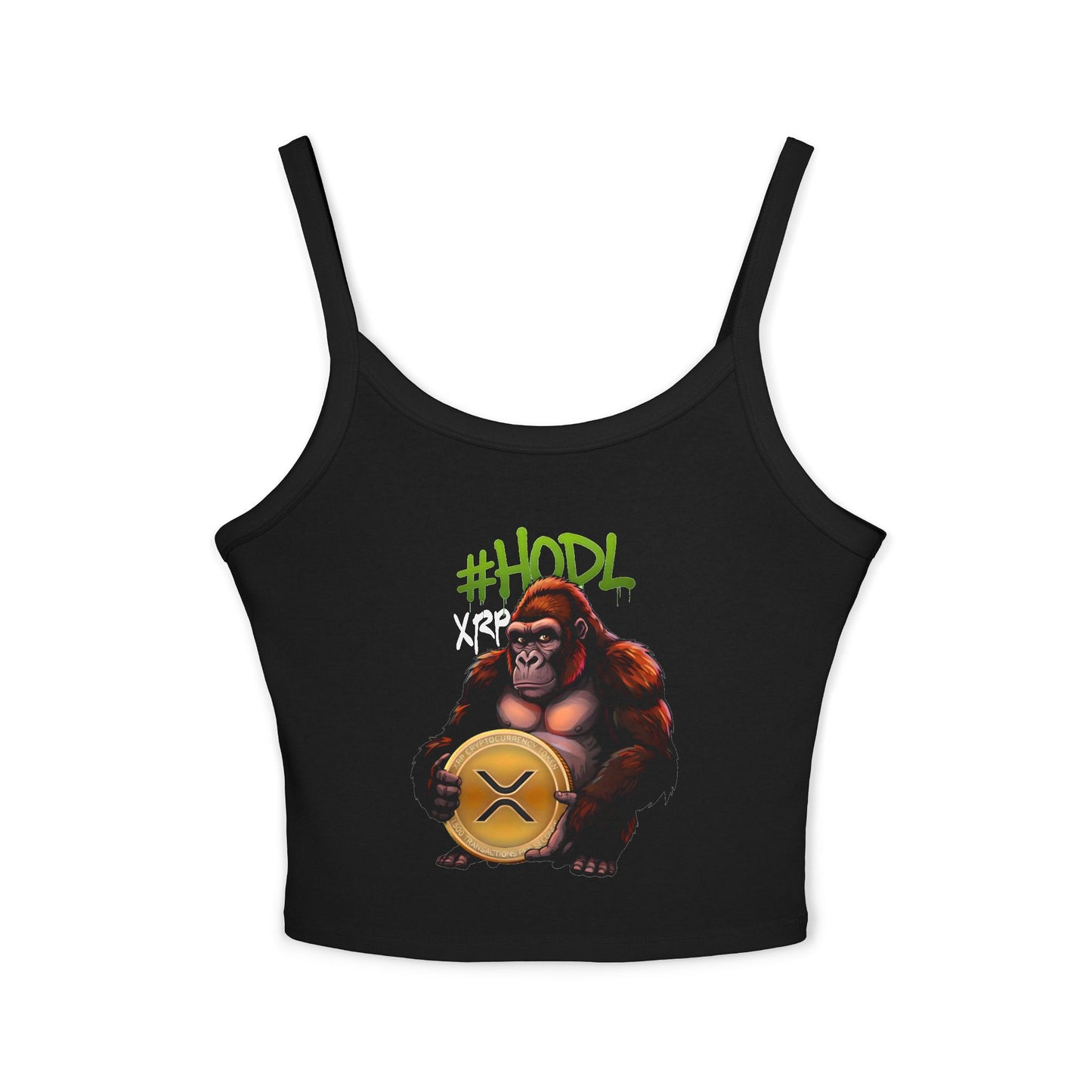 XRP #HODL Ape Crypto - Women's Strap Tank Top