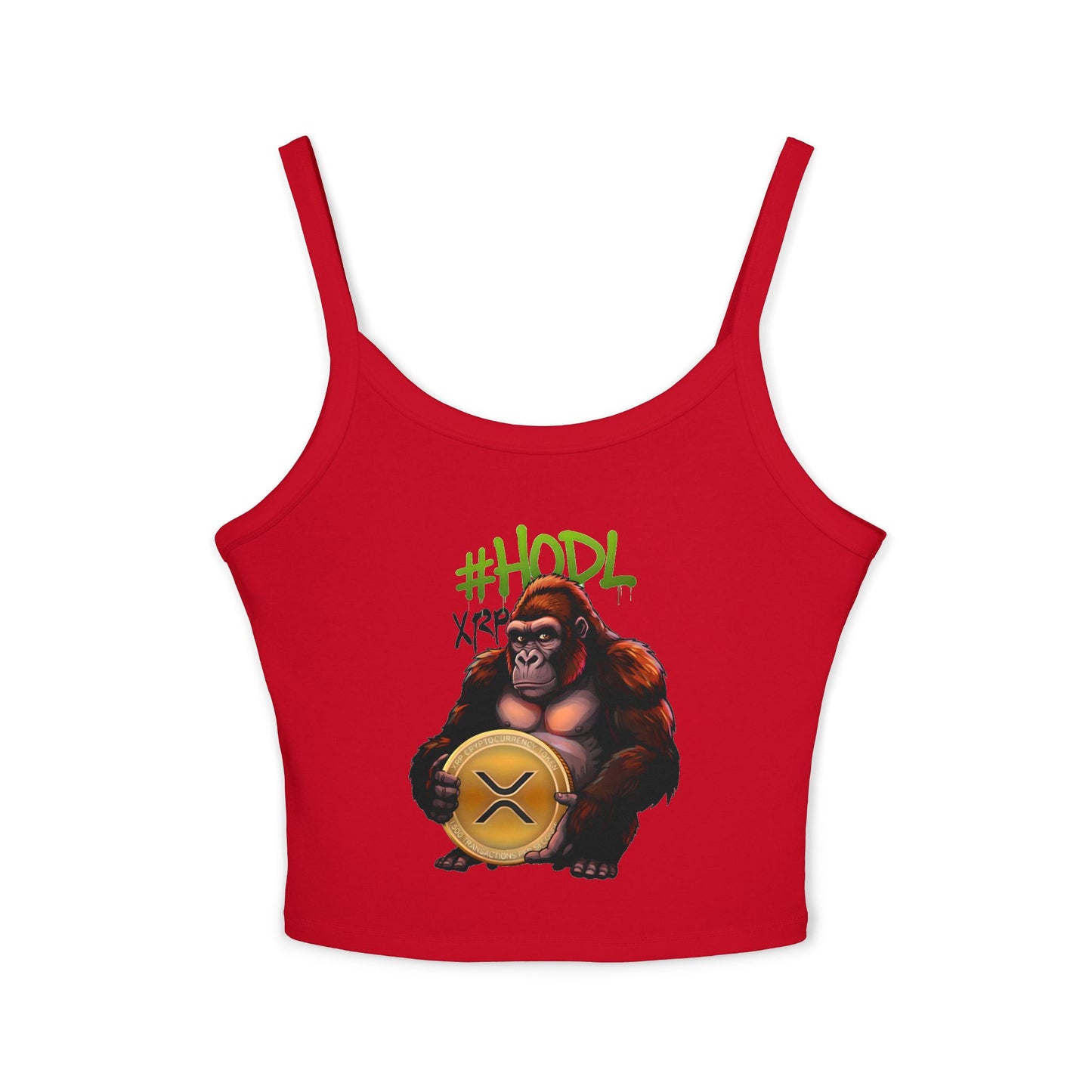 XRP #HODL Ape Crypto - Women's Strap Tank Top