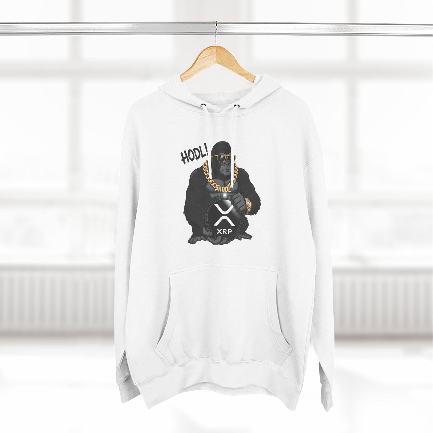 Hodl XRP Graphic Hoodie, Cryptocurrency Apparel, Funny Crypto Sweatshirt, Gifts for Crypto Enthusiasts, Stylish Fleece Hoodie