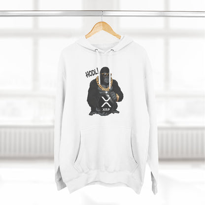 Hodl XRP Graphic Hoodie, Cryptocurrency Apparel, Funny Crypto Sweatshirt, Gifts for Crypto Enthusiasts, Stylish Fleece Hoodie