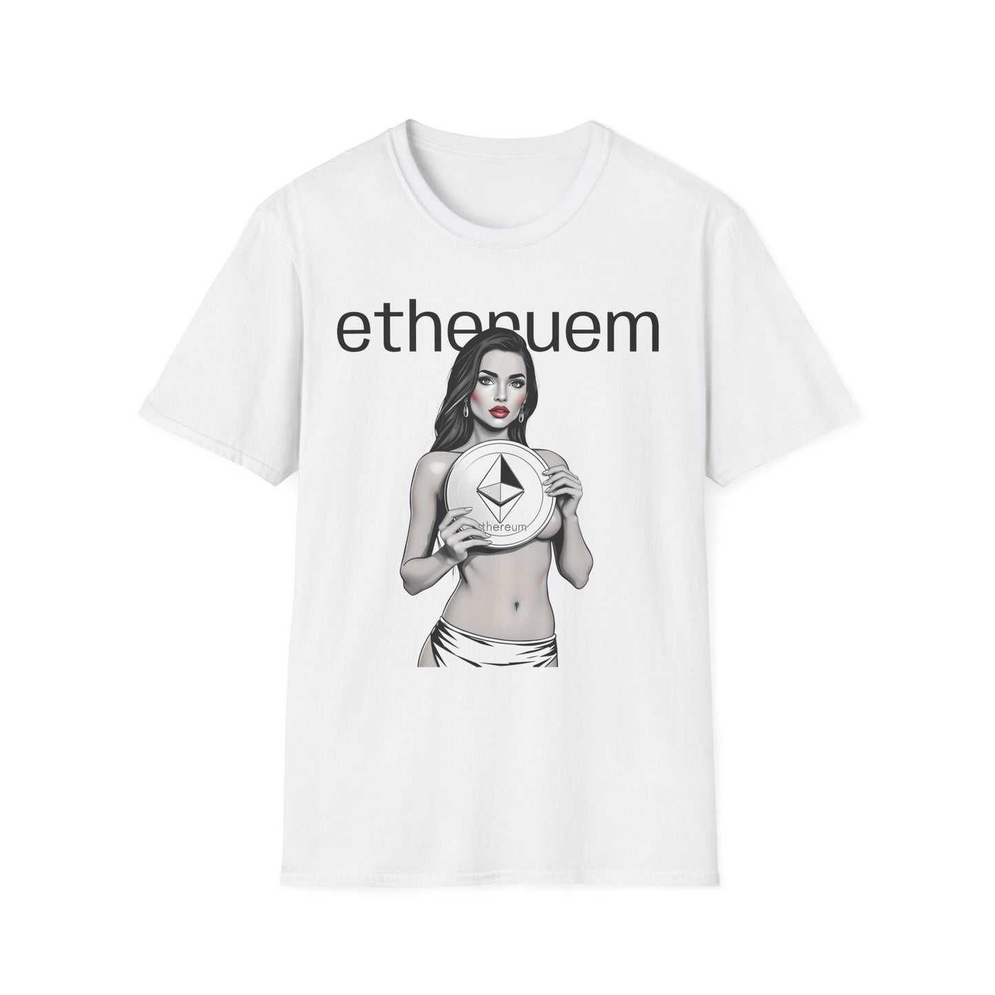 Ethereum Graphic Unisex Softstyle T-Shirt - Trendy Crypto Apparel
