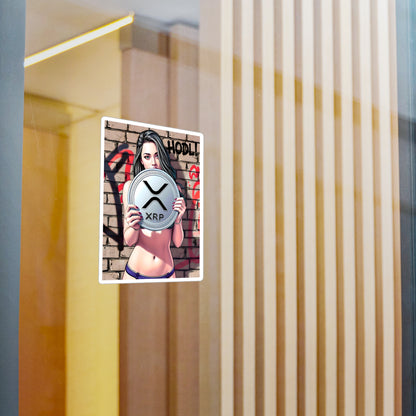 XRP hodl model | Kiss-Cut Vinyl Decals, Cryptocurrency Stickers