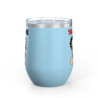 Personalized Baby Boop - Wine Tumbler - Custom Text 12oz