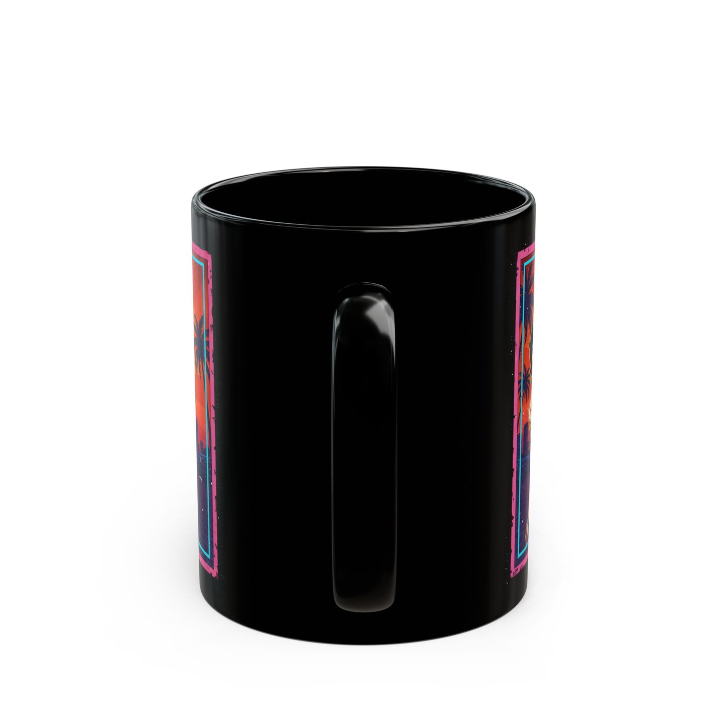 Retro Betty Boop Black Mug with Bitcoin Design