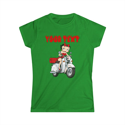 Customizable Betty Boop Scooter | Women's Softstyle Tee