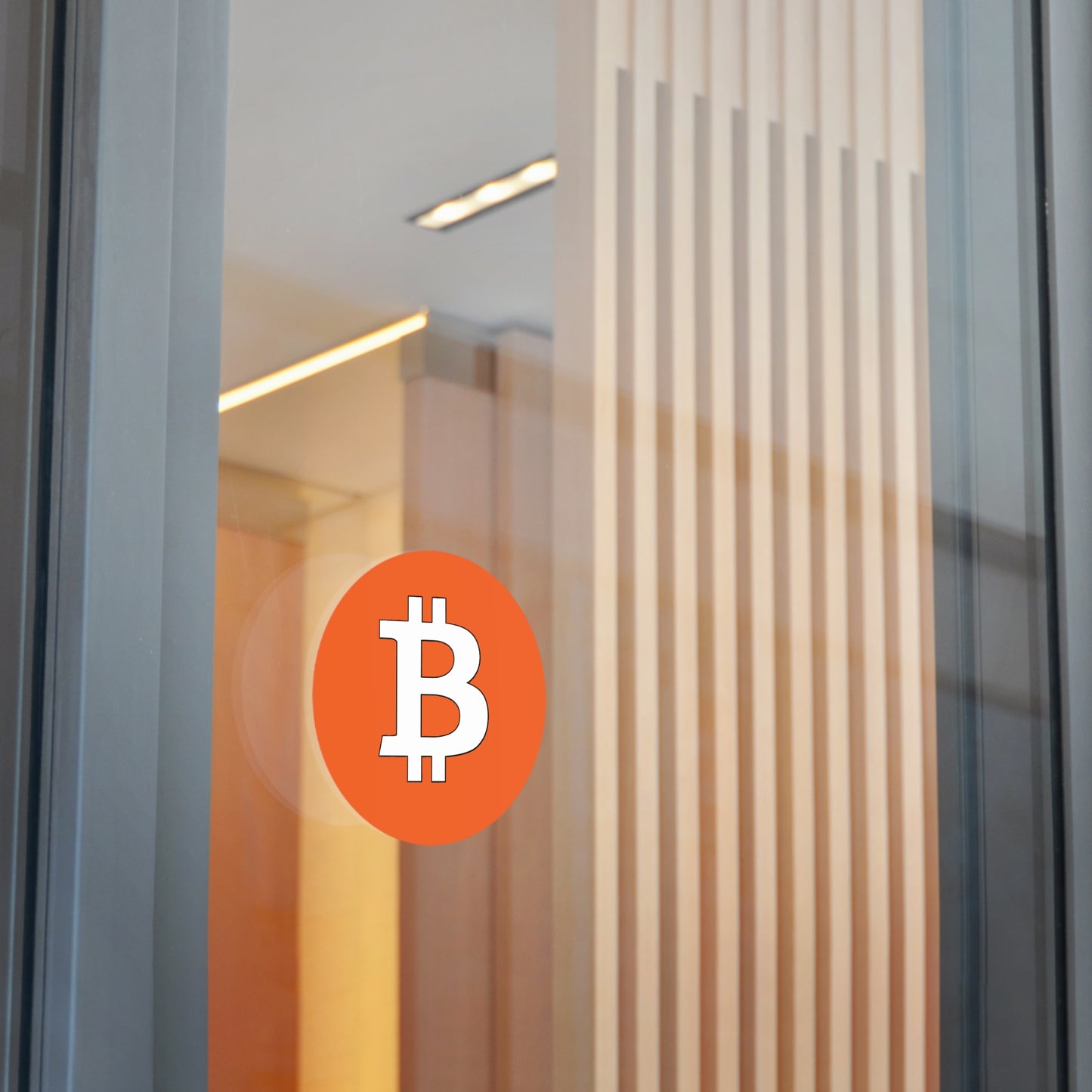 Bitcoin Round Orange | Vinyl Stickers