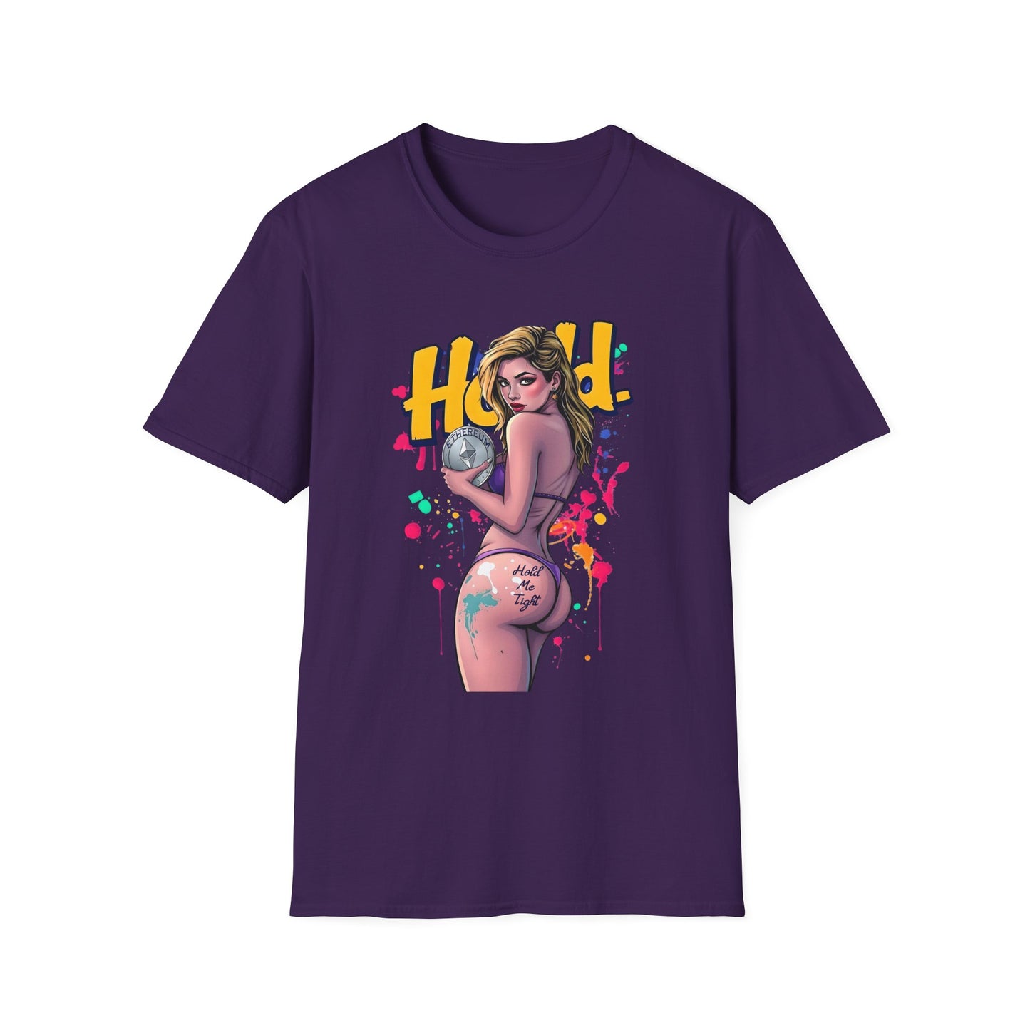 Ethereum Babe Hold Graphic Tee - Unisex Soft Style Tee