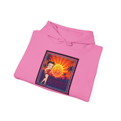 Bitcoin Betty Boop Sunrise | Unisex Heavy Blend Sweatshirt