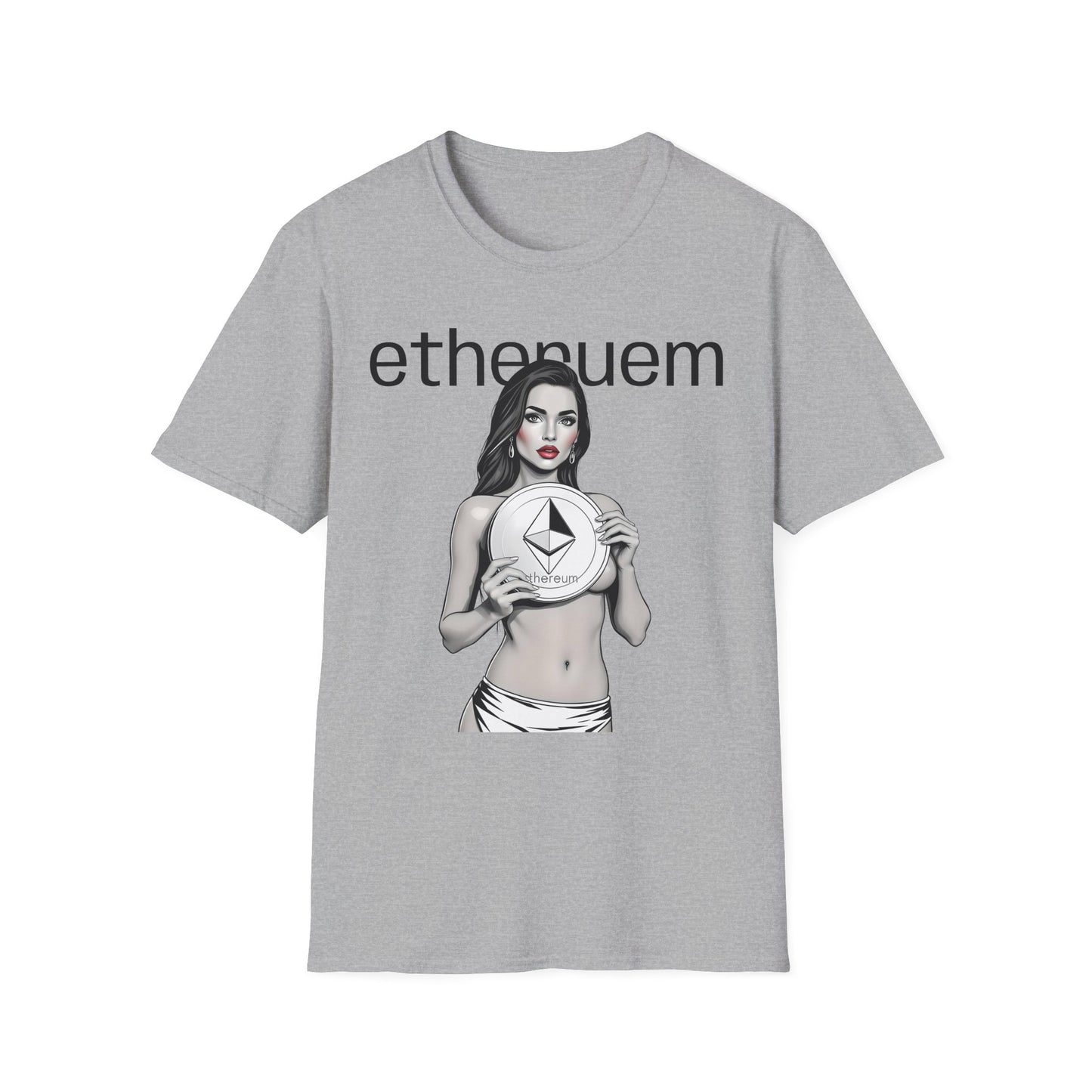 Ethereum Graphic Unisex Softstyle T-Shirt - Trendy Crypto Apparel