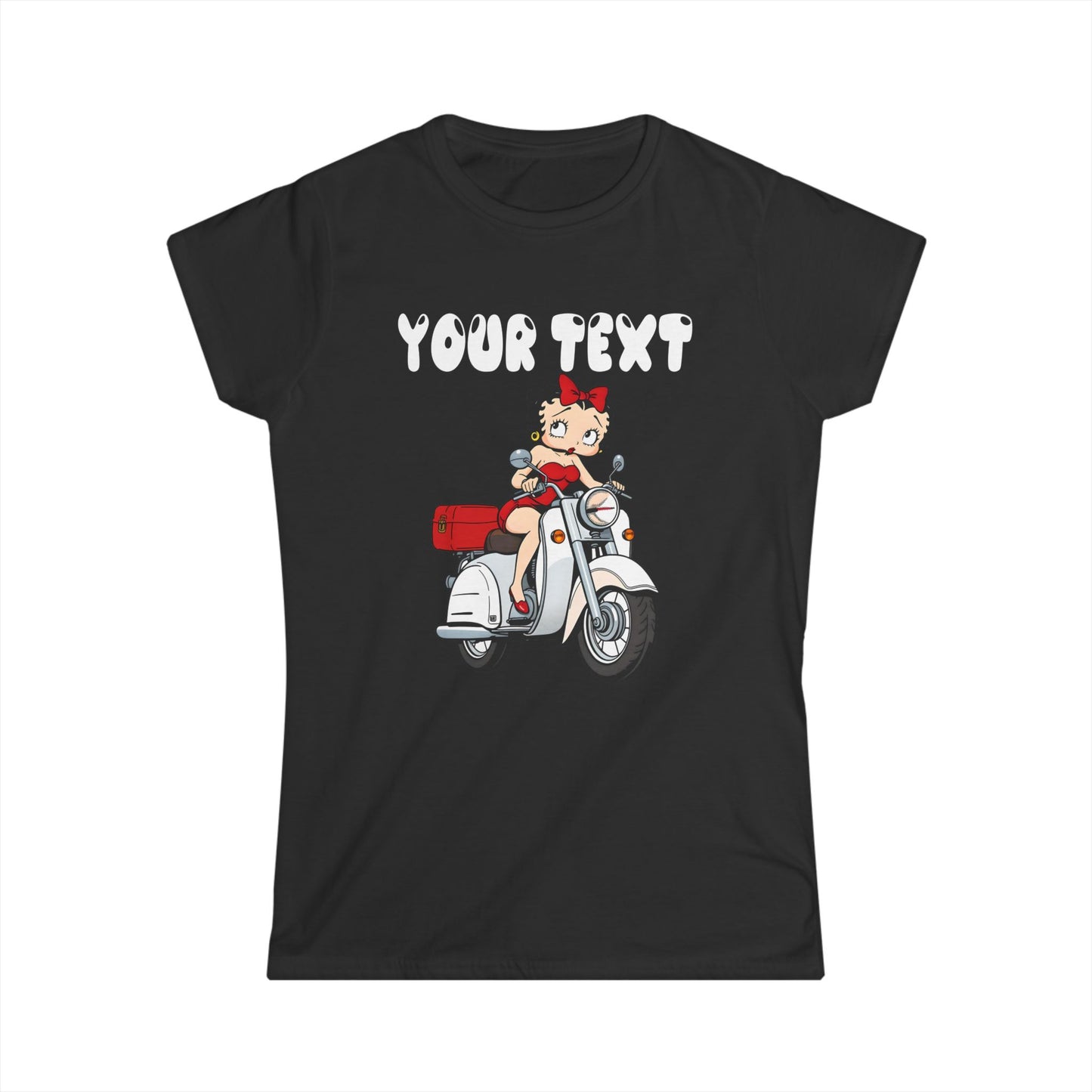 Customizable Betty Boop Scooter | Women's Softstyle Tee