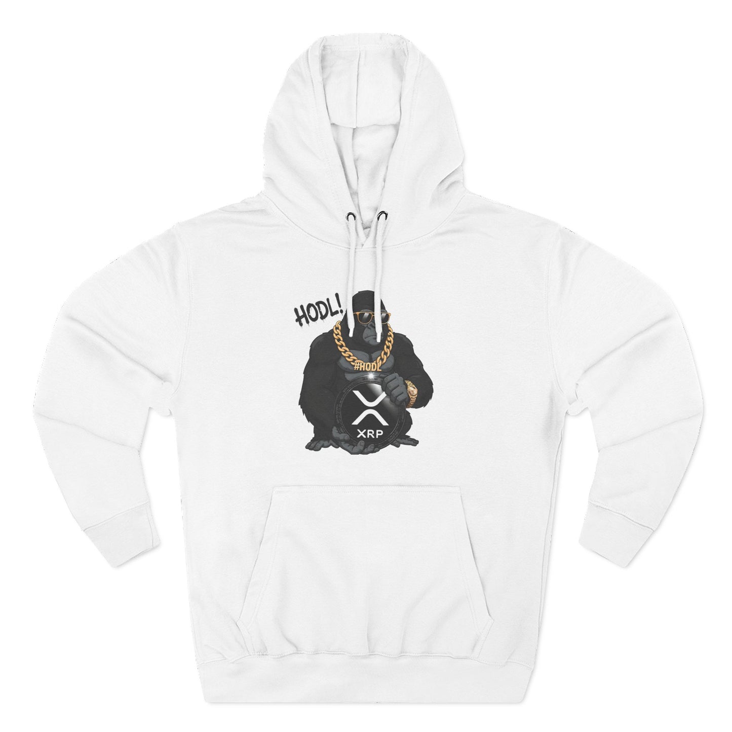 Hodl XRP Graphic Hoodie, Cryptocurrency Apparel, Funny Crypto Sweatshirt, Gifts for Crypto Enthusiasts, Stylish Fleece Hoodie