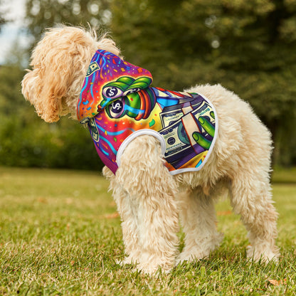 PEPE CASH Pet Hoodie - Pets, Fun Fashion for Dogs, Colorful Dog Wear, Unique Pet Outfit, Perfect for Pet Birthdays, Pet Parties, Gift