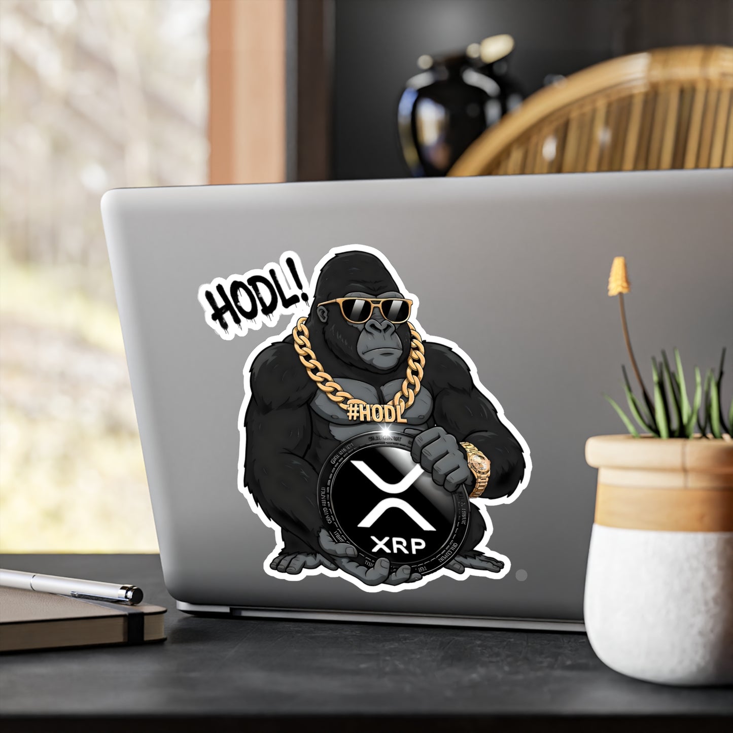 XRP Ape #HODL | Vinyl Stickers