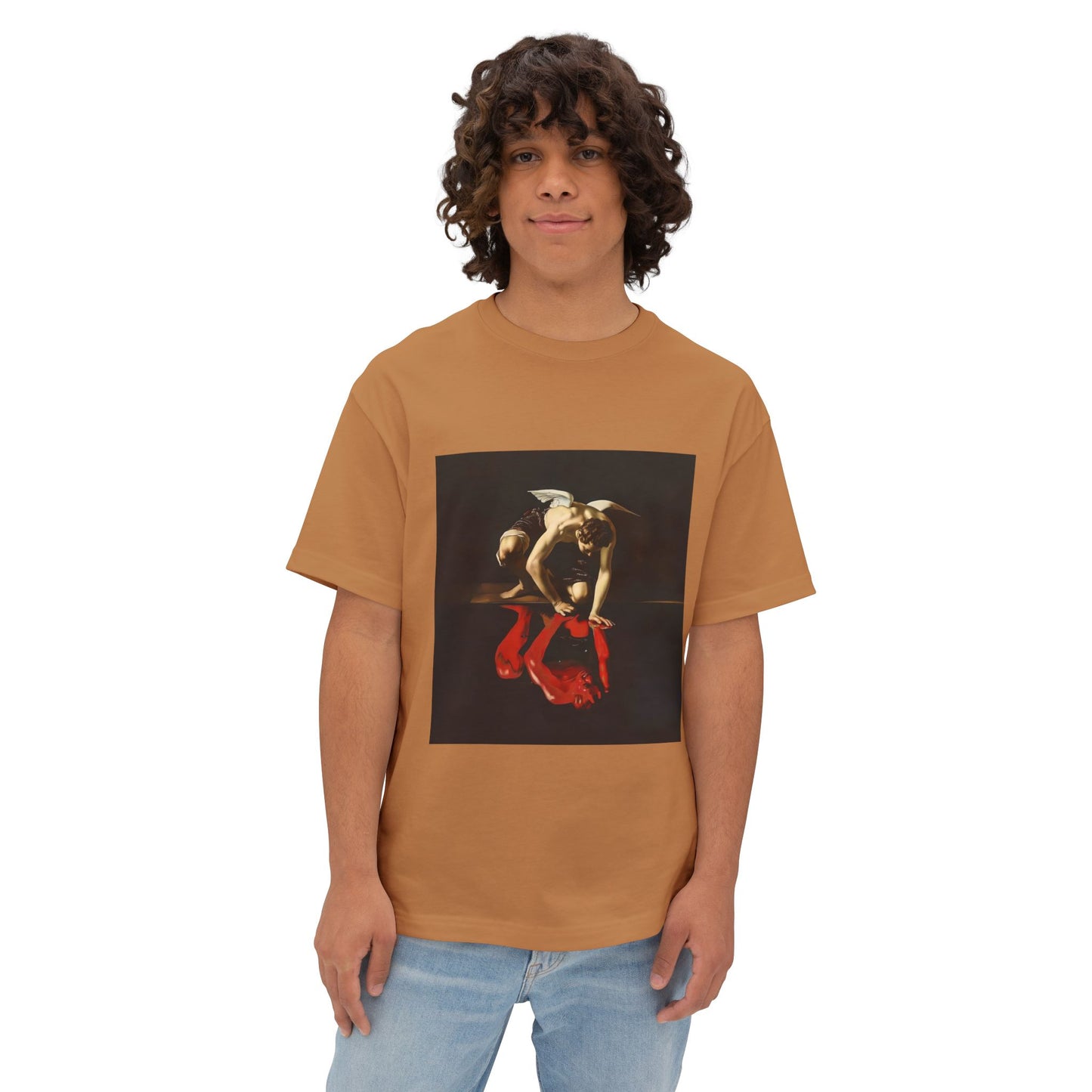 Artistic Angel/Devil Reflection | Unisex Oversized Boxy Tee