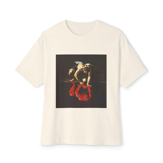 Artistic Angel/Devil Reflection | Unisex Oversized Boxy Tee