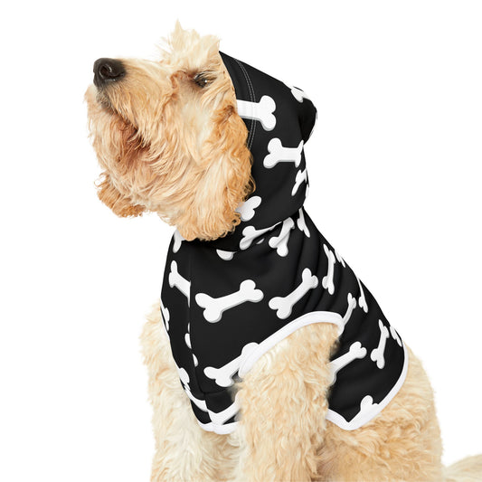 Cute Pet Hoodie with Bone Design, Perfect for Dog Lovers, Cats, Pet Apparel, Cozy Pet Wear