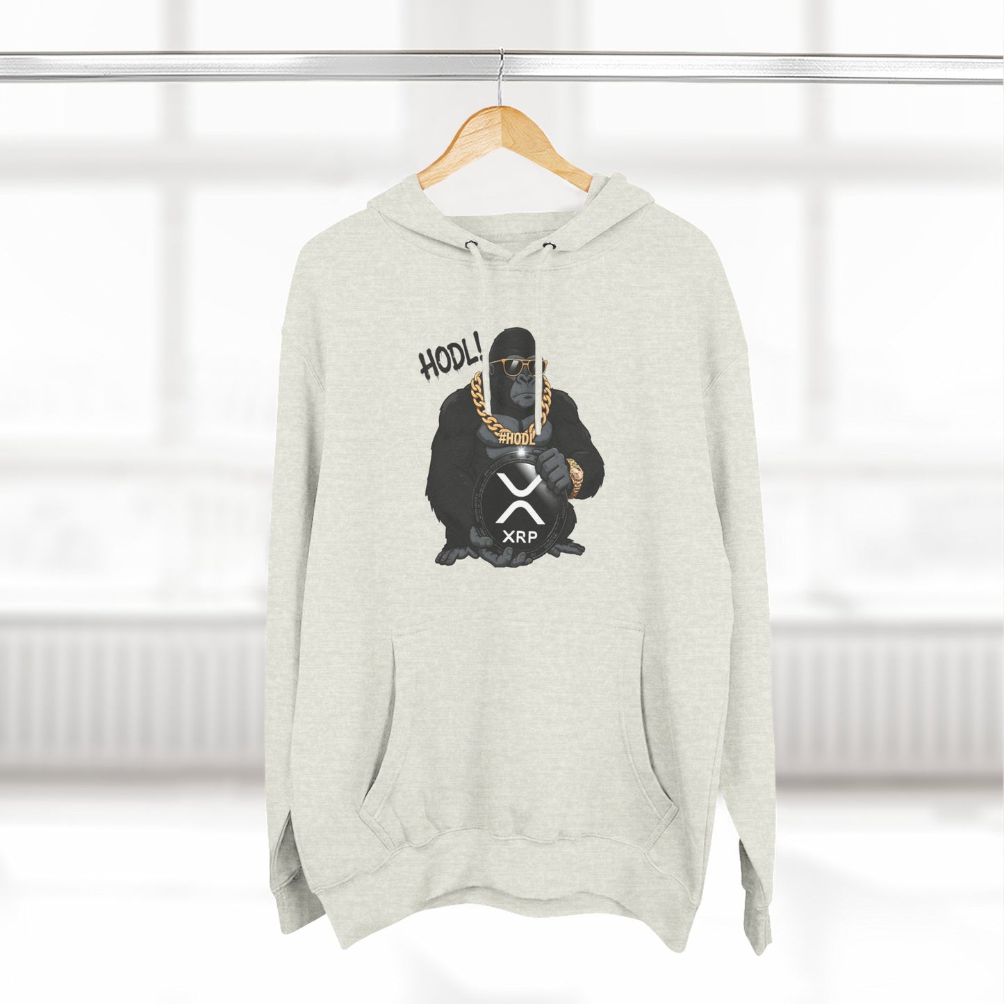 Hodl XRP Graphic Hoodie, Cryptocurrency Apparel, Funny Crypto Sweatshirt, Gifts for Crypto Enthusiasts, Stylish Fleece Hoodie
