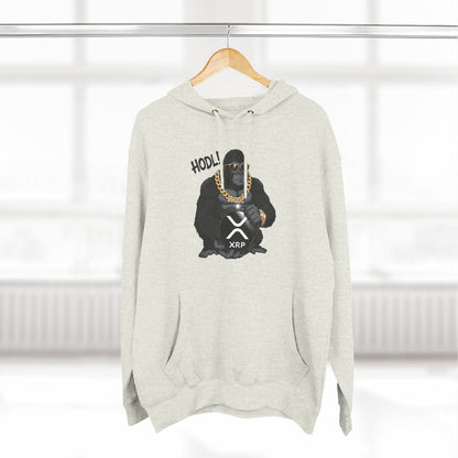 Hodl XRP Graphic Hoodie, Cryptocurrency Apparel, Funny Crypto Sweatshirt, Gifts for Crypto Enthusiasts, Stylish Fleece Hoodie