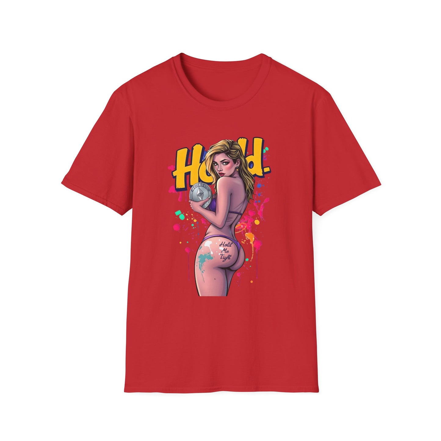 Ethereum Babe Hold Graphic Tee - Unisex Soft Style Tee