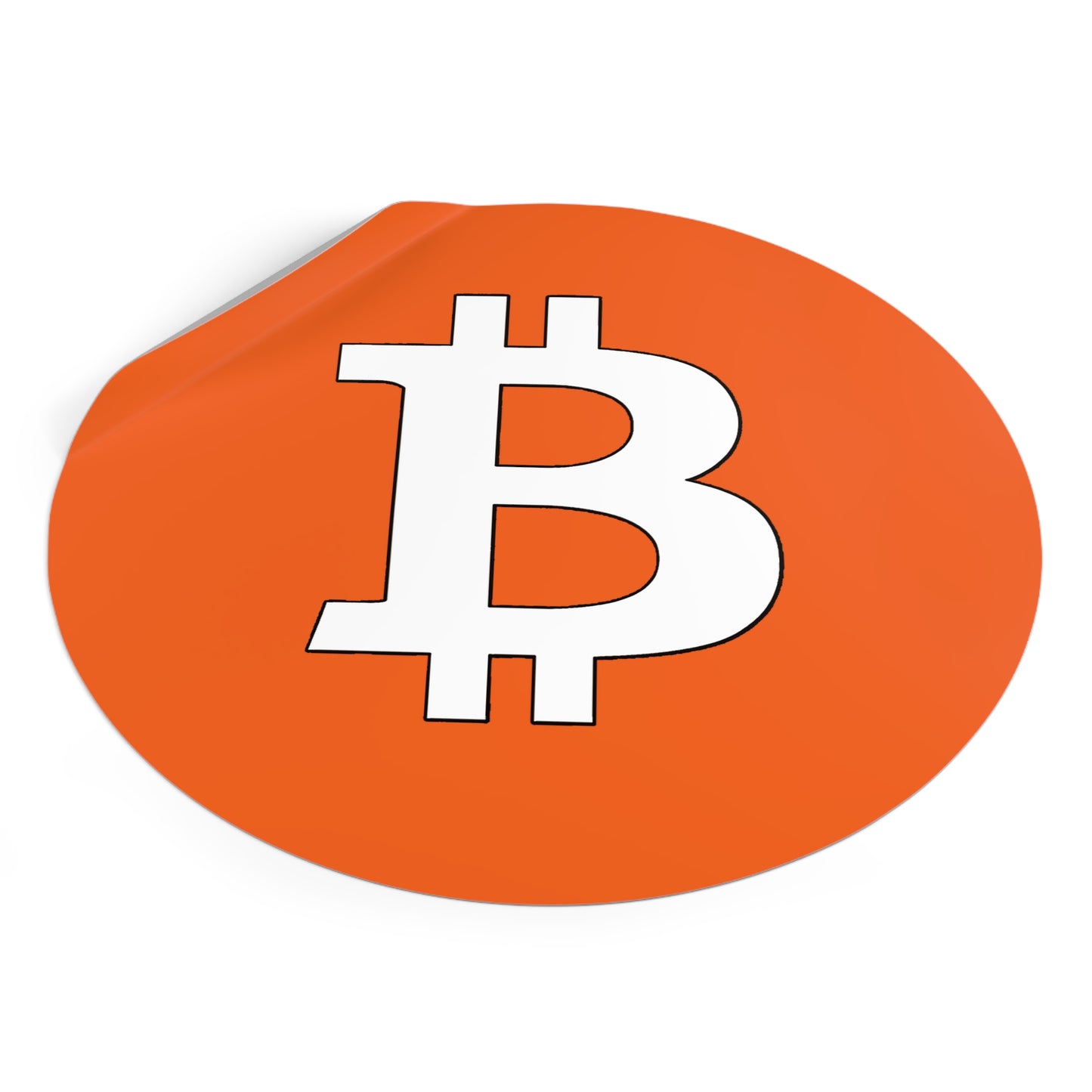 Bitcoin Round Orange | Vinyl Stickers