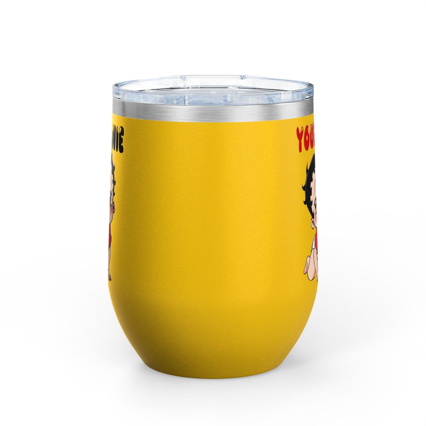 Personalized Baby Boop - Wine Tumbler - Custom Text 12oz