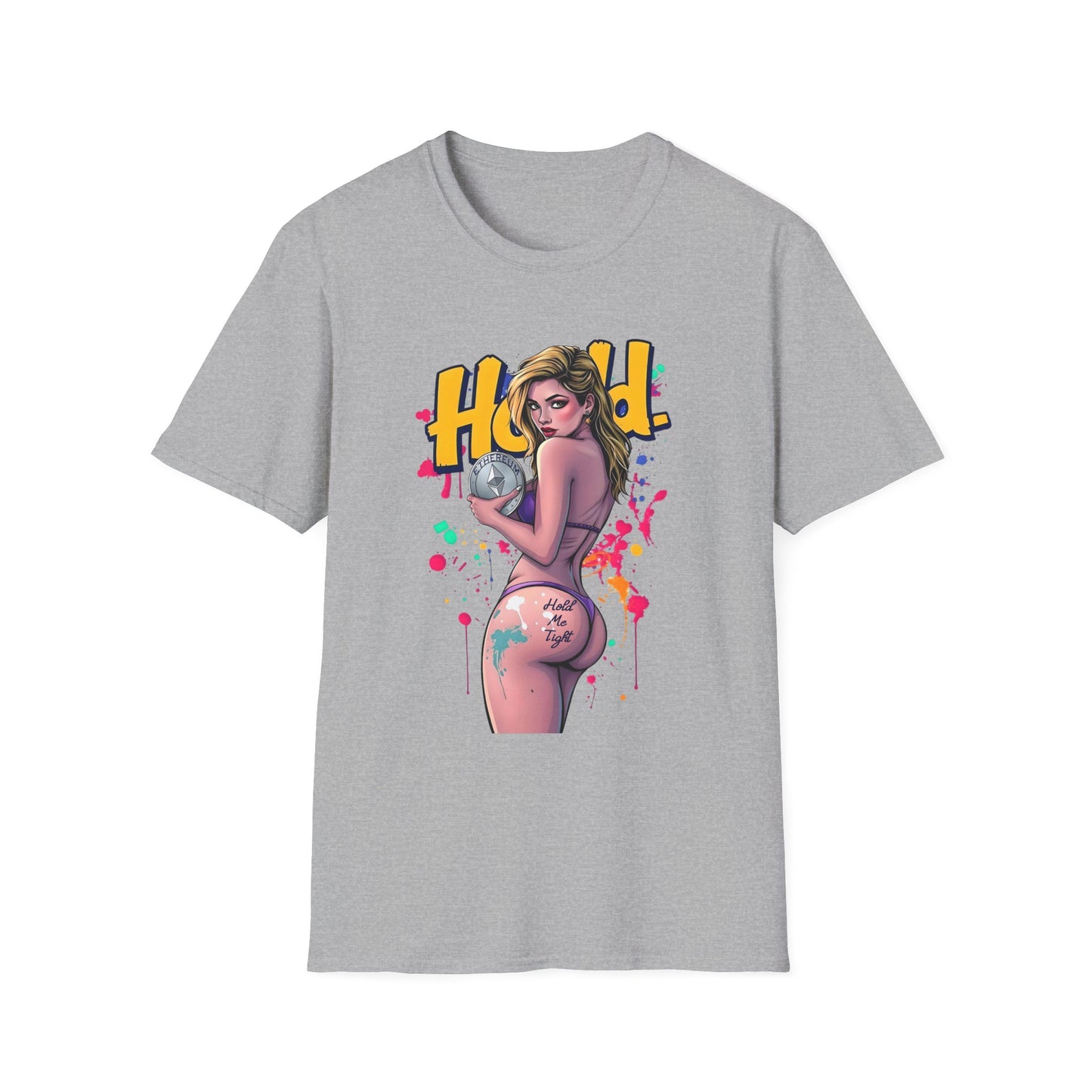 Ethereum Babe Hold Graphic Tee - Unisex Soft Style Tee