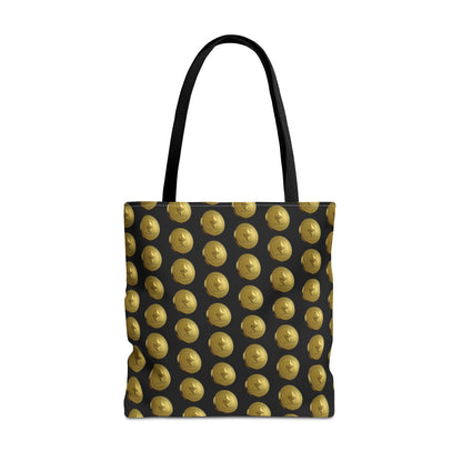 Ethereum Crypto Coin Pattern Tote Bag | Perfect for Gifts, Shopping, Beach Days, or Events