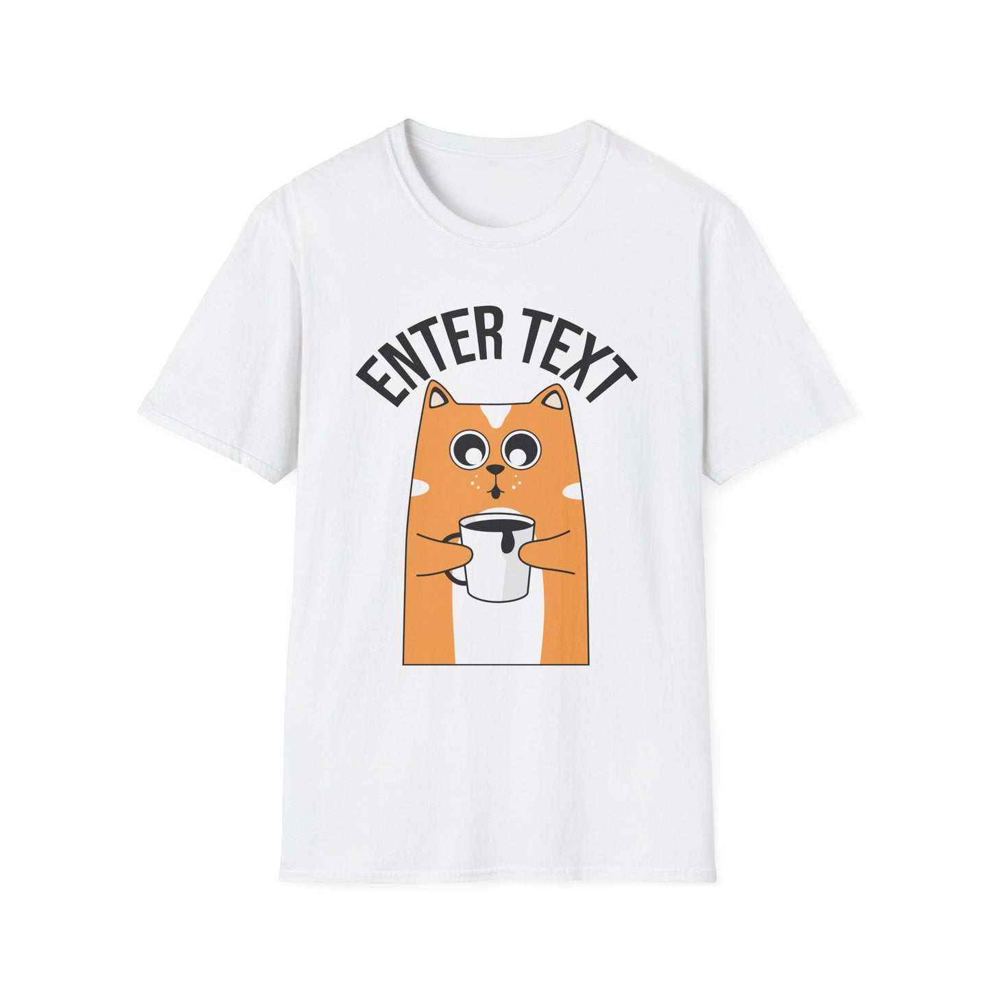 Custom Cat Coffee Design | Unisex Casual Tee