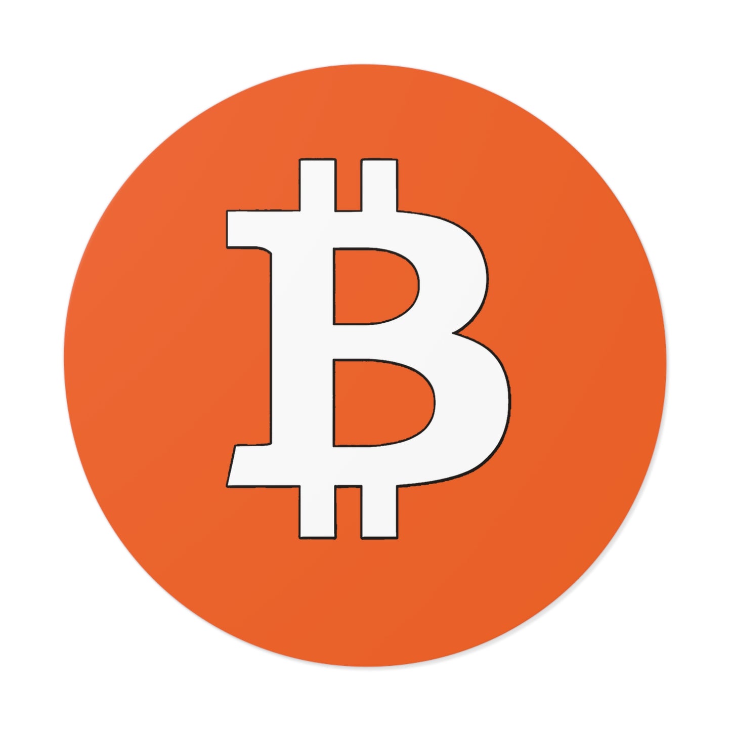 Bitcoin Round Orange | Vinyl Stickers