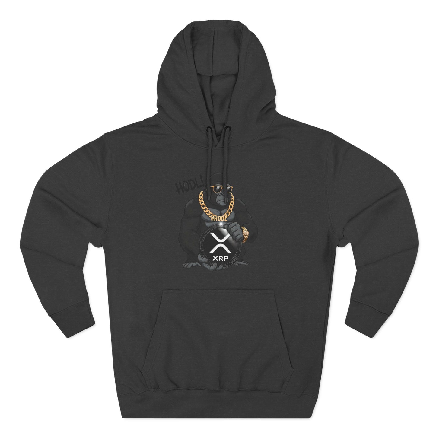 Hodl XRP Graphic Hoodie, Cryptocurrency Apparel, Funny Crypto Sweatshirt, Gifts for Crypto Enthusiasts, Stylish Fleece Hoodie