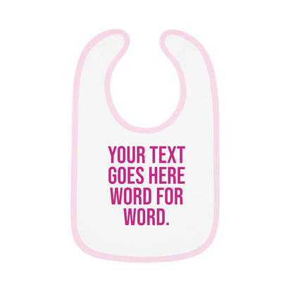 CUSTOM Baby Contrast Trim Jersey Bib