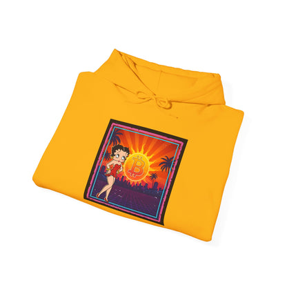 Bitcoin Betty Boop Sunrise | Unisex Heavy Blend Sweatshirt