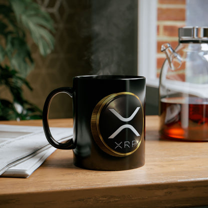 XRP Crypto Coin Black Mug - Coffee Cup