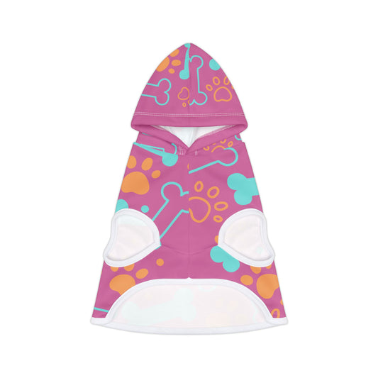 Paw & Bone Pink | Pet Hoodie
