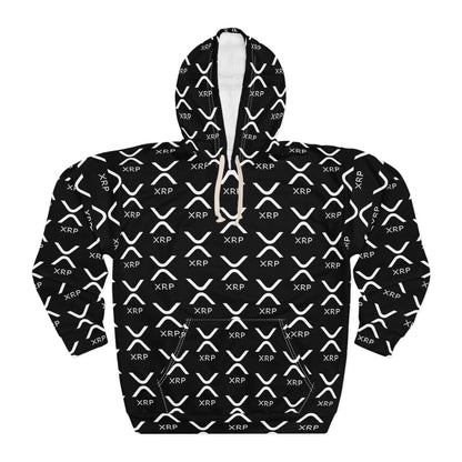 XRP Inspired Unisex Pullover Hoodie, Cozy Cryptocurrency Hoodie, Casual Streetwear, Ideal Gift for Crypto Enthusiasts