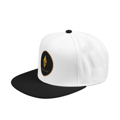 Ethereum Snapback Hat - Red Embroidered Cap for Crypto Enthusiasts